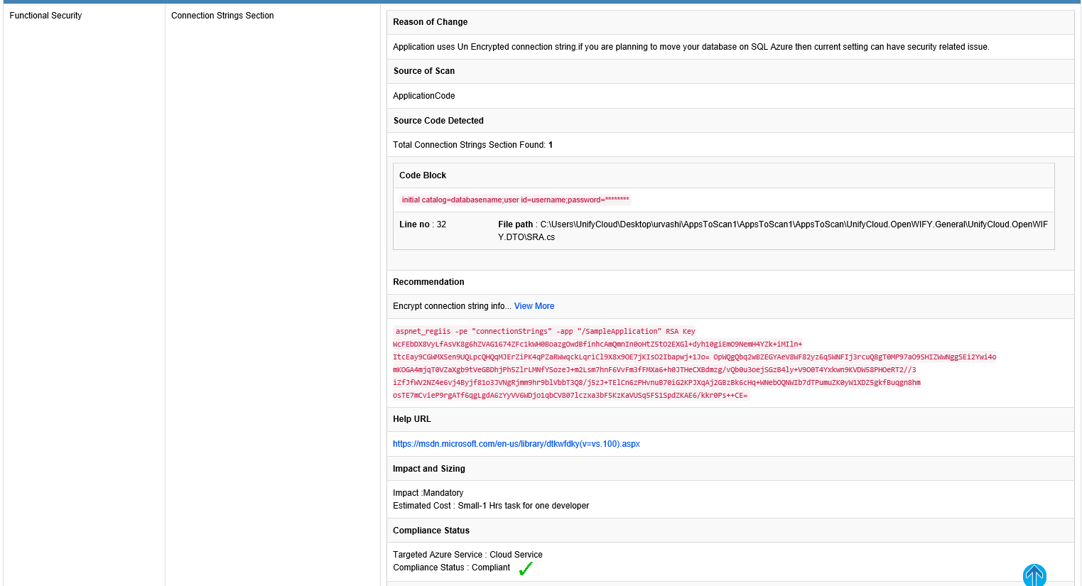 Functional Security Recommendations CloudPilot